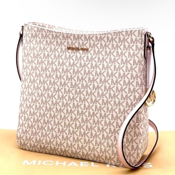 Michael Kors Large Messenger Crossbody Bag Powder Blush Multi - Picture 1 of 13